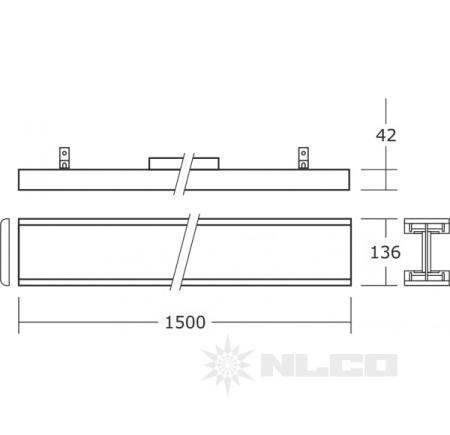 Светильник NLCO THM72-14-LINE с аварийным блоком